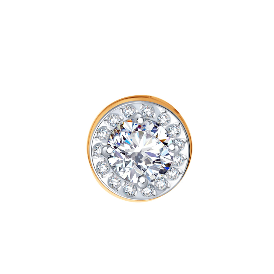 Подвеска из красного золота 585 с бриллиантом 0,3 ct